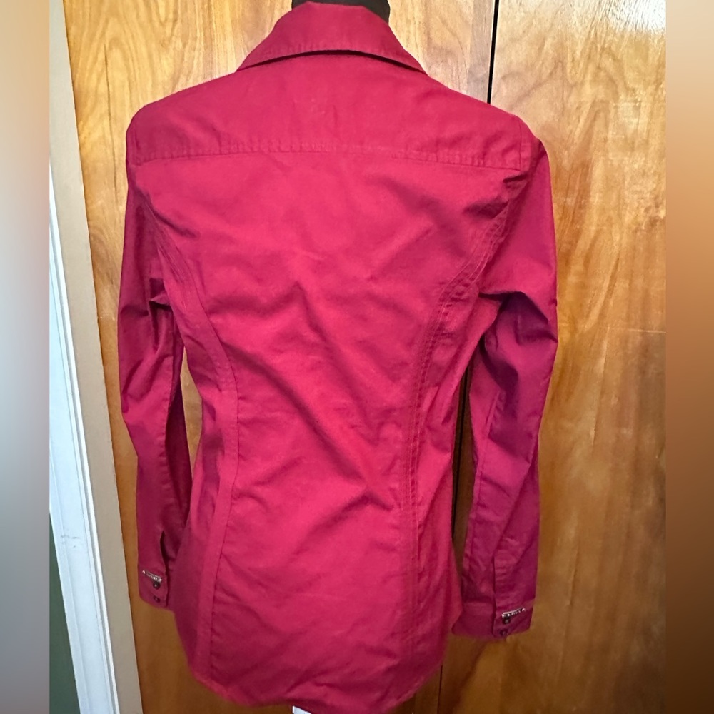 Express red fitted button down - Picture 2 of 4